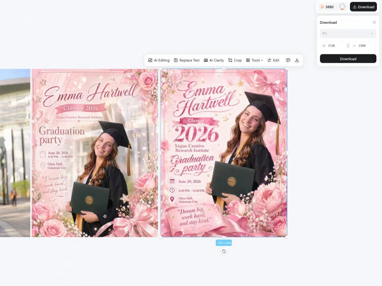 how to create a graduation poster