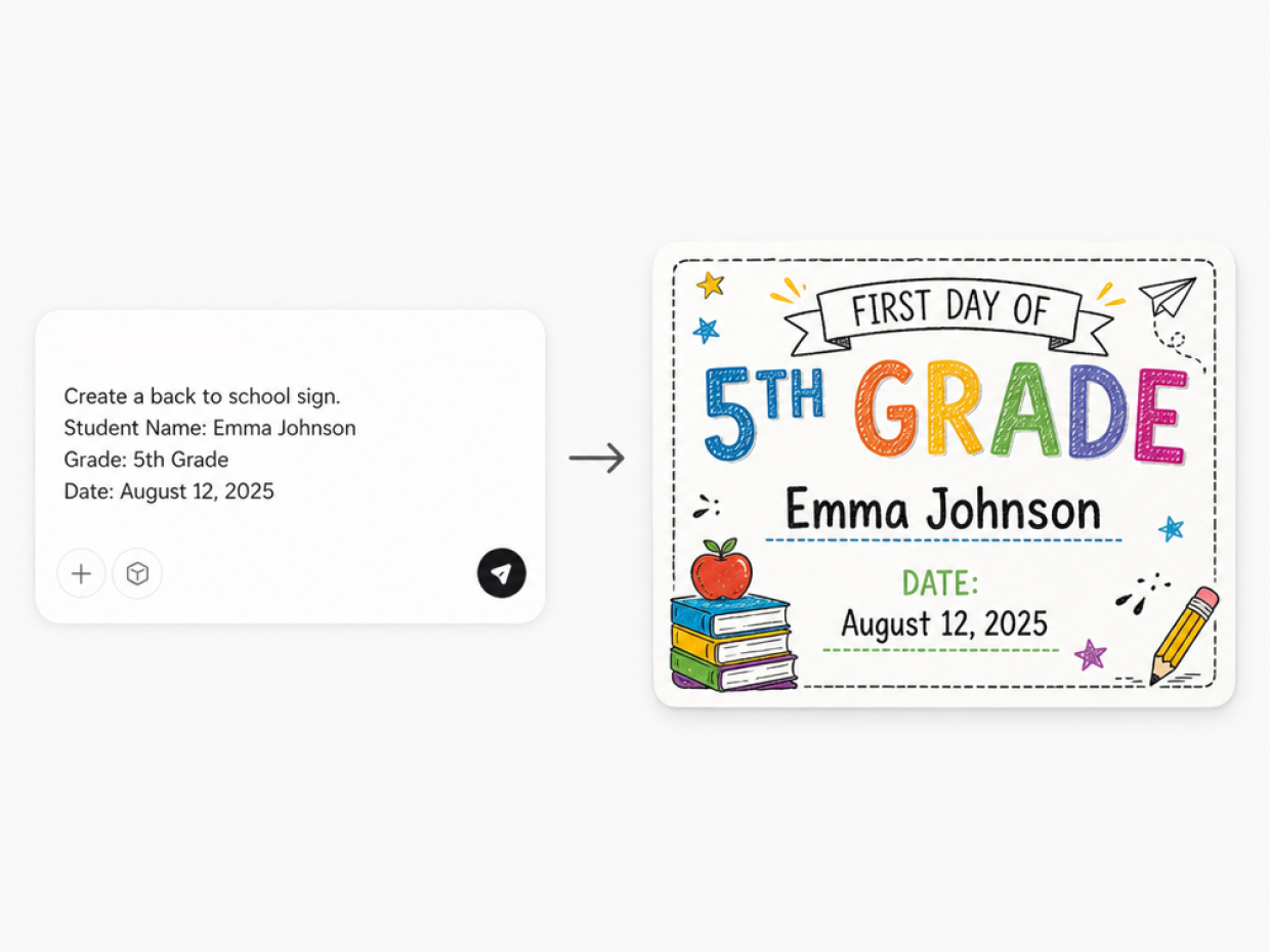 Create a School Sign from Student Details