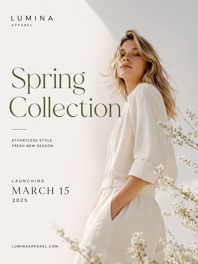AI Generated clothing launch posters