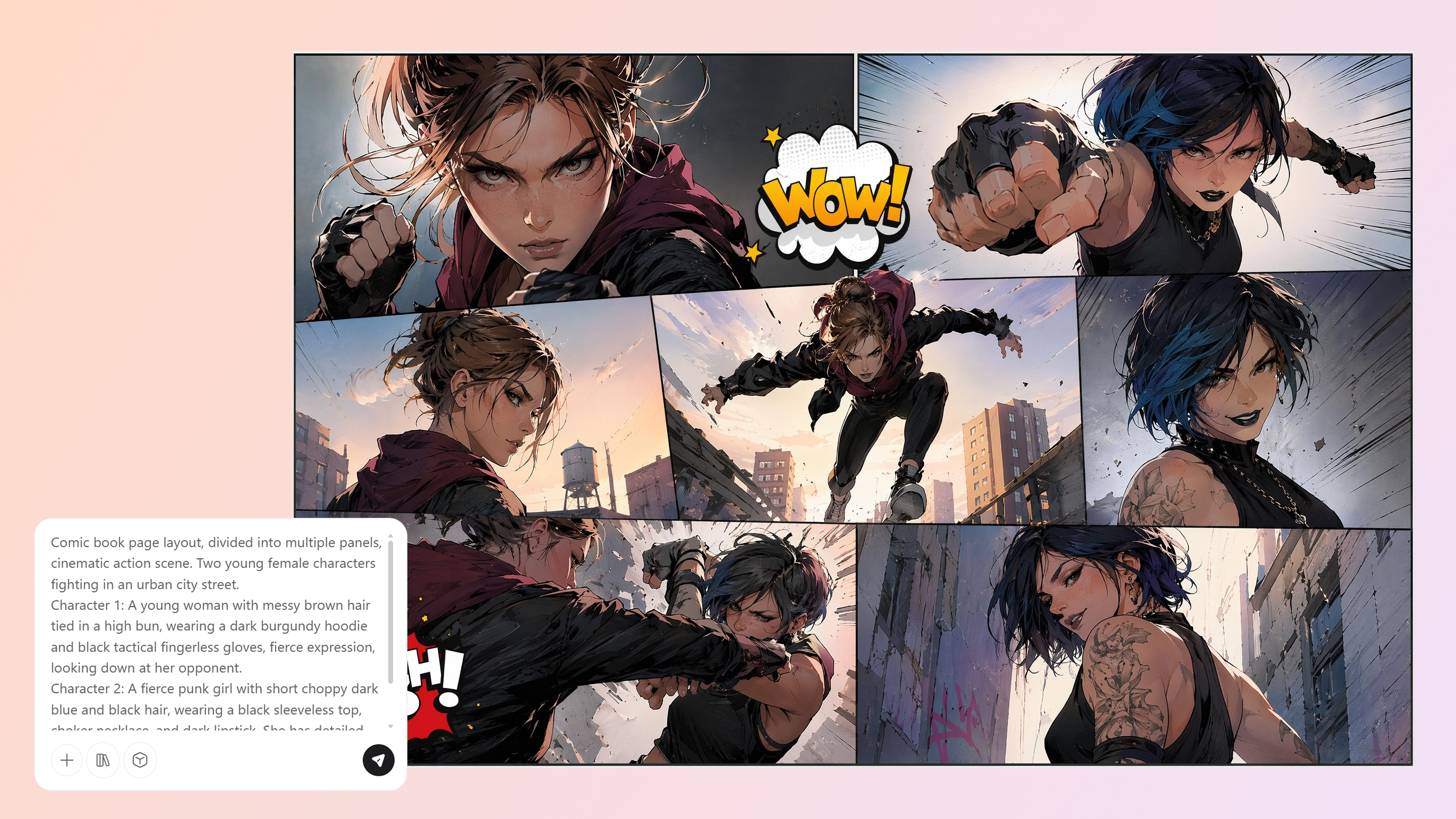 Generate comic book from text