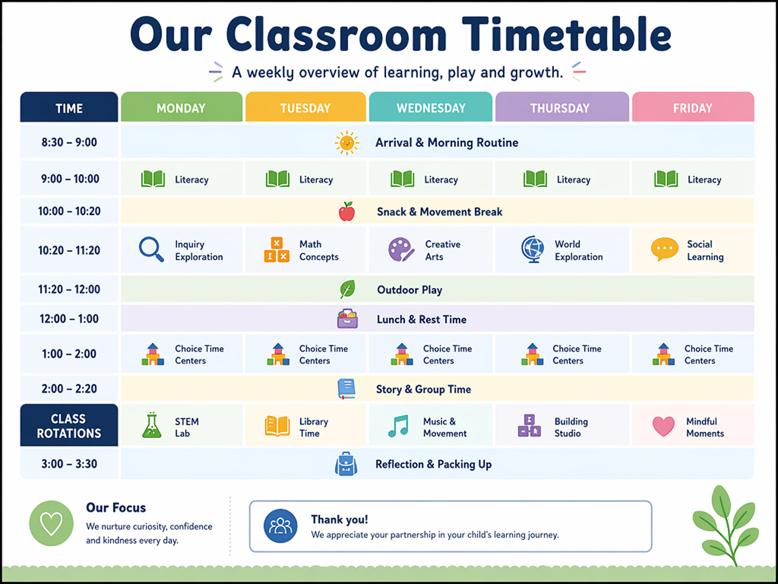 Share Schedules More Clearly