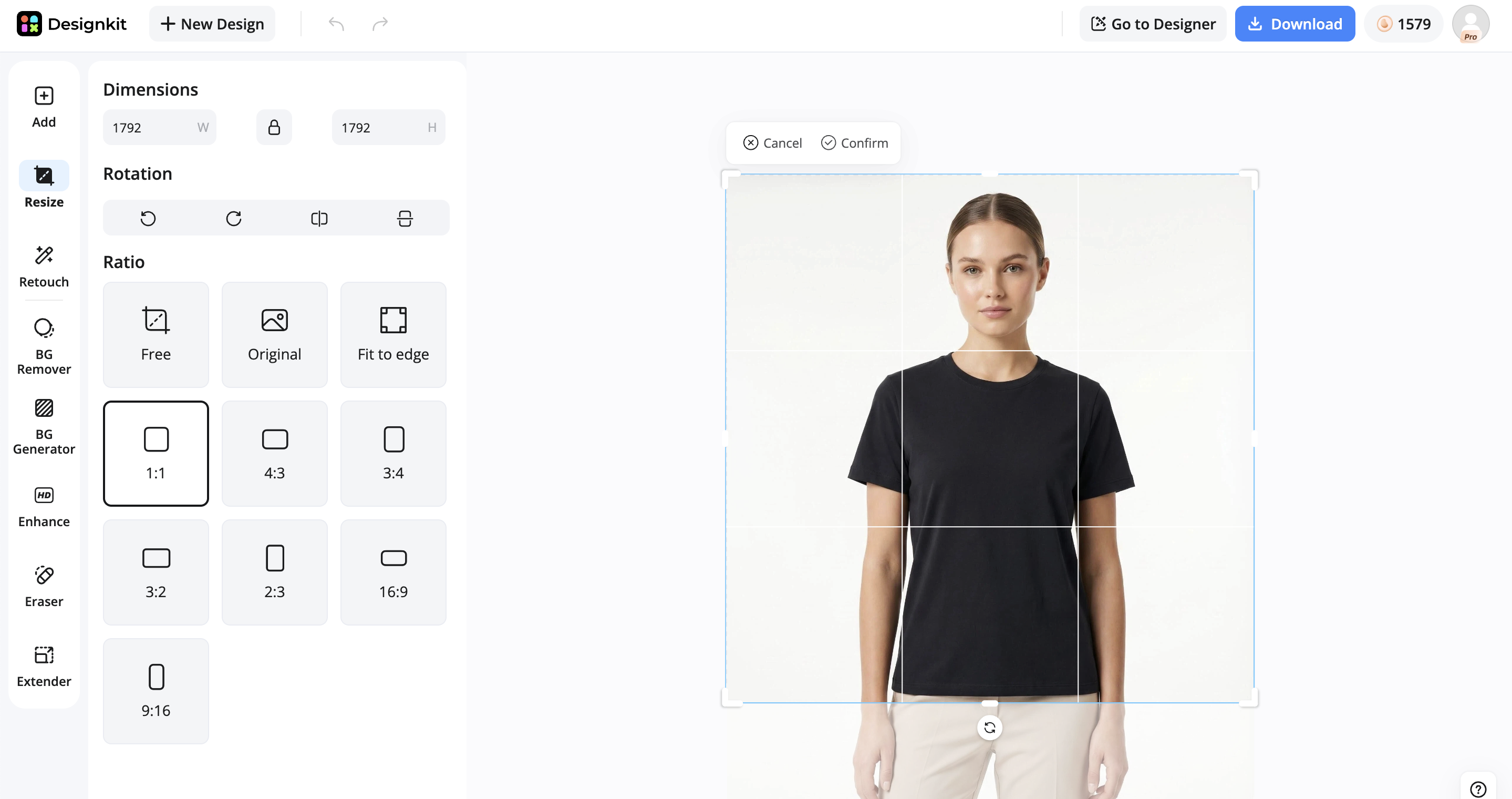 Apply an Instagram Size Preset