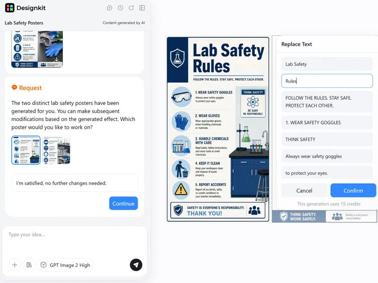 How to Generate a Safety Poster with Designkit