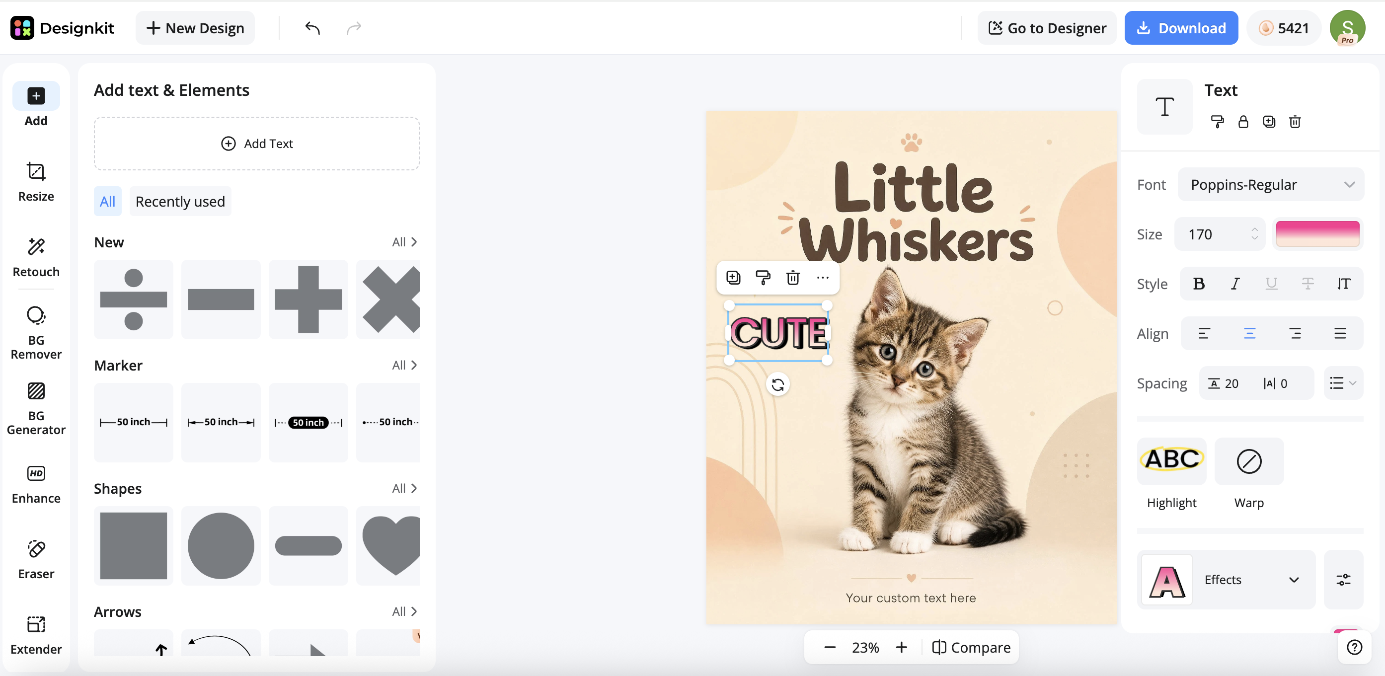 Designkit Add Text to Image AI Tool
