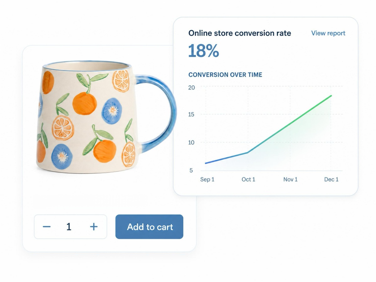 Hand Painted Ceramic Mug on marketplace