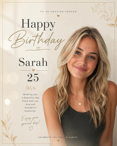 AI Generated birthday party poster