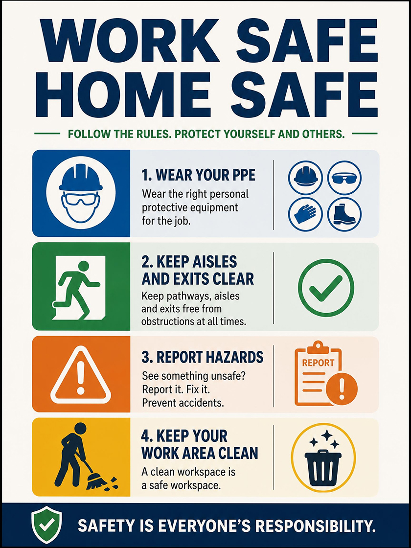 AI Generated Workplace Safety Poster