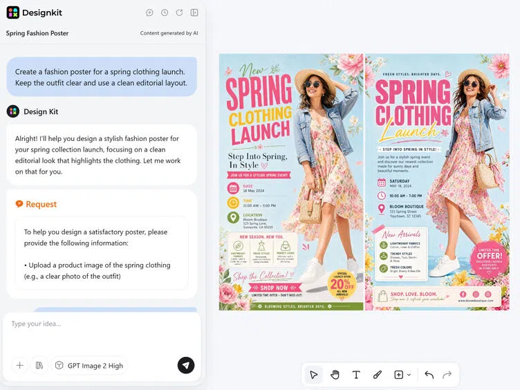 How to Create a Fashion Poster With AI