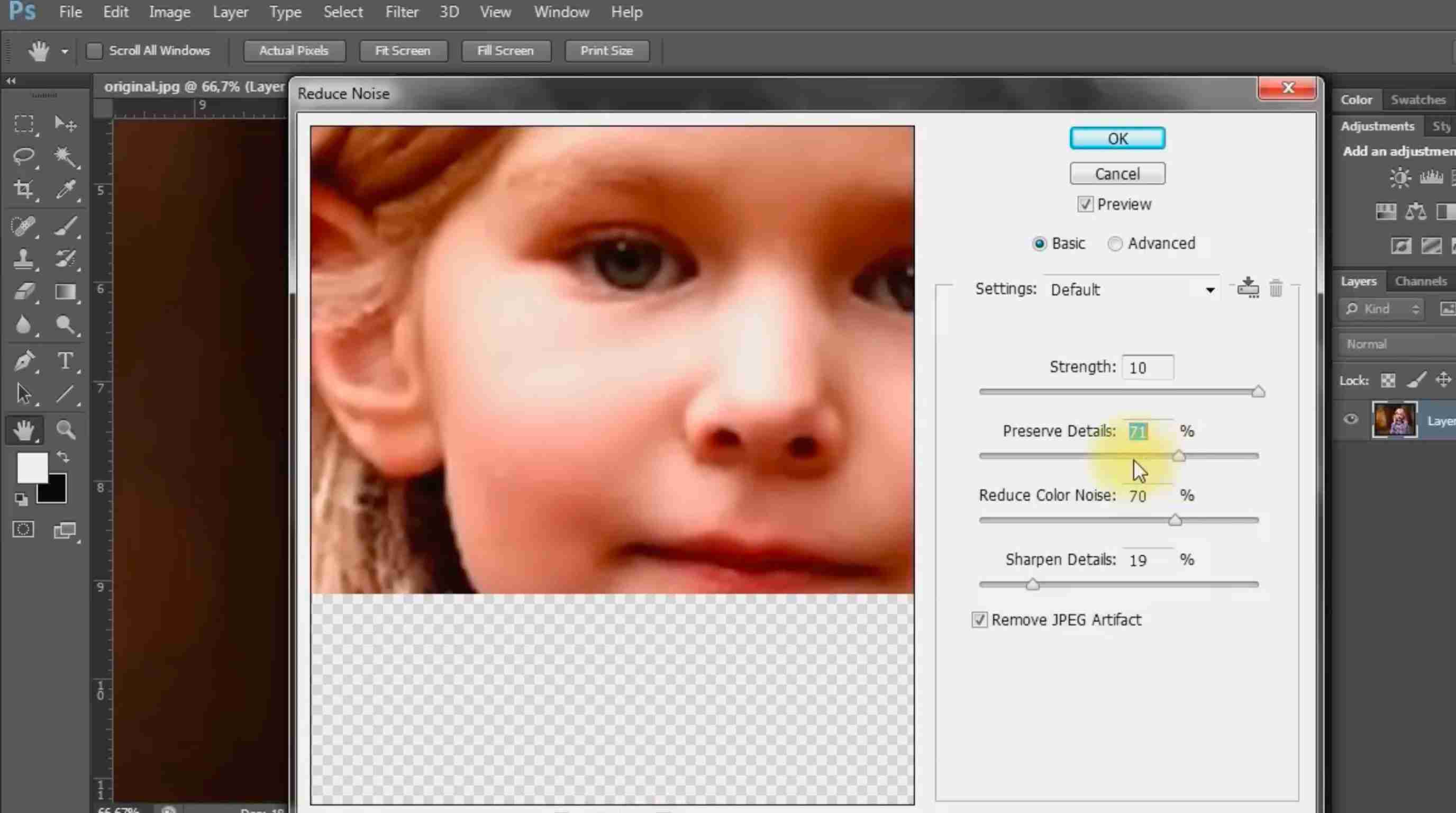 Fix pixelated photos in Photoshop Reduce artifacts and sharpen carefully
