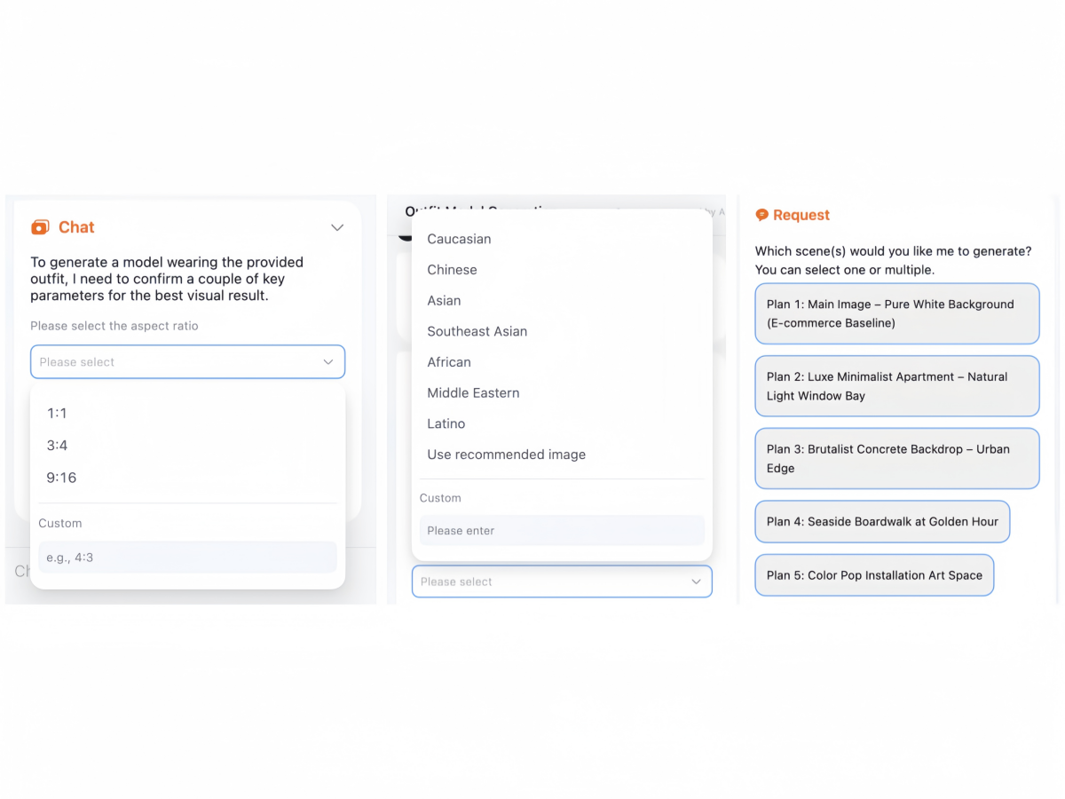 model ethnicity and scene
