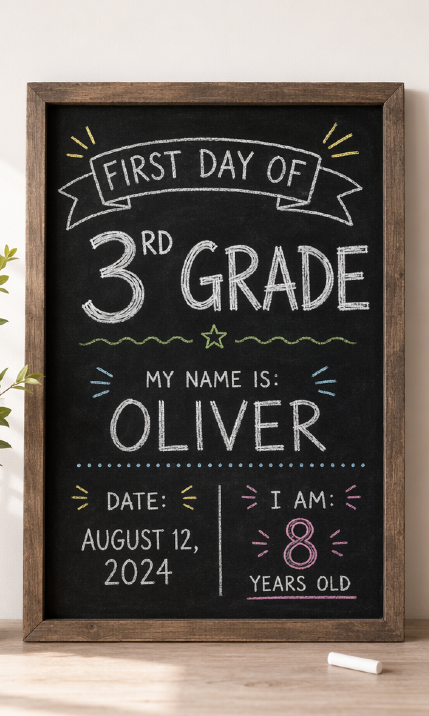 Chalkboard School Sign