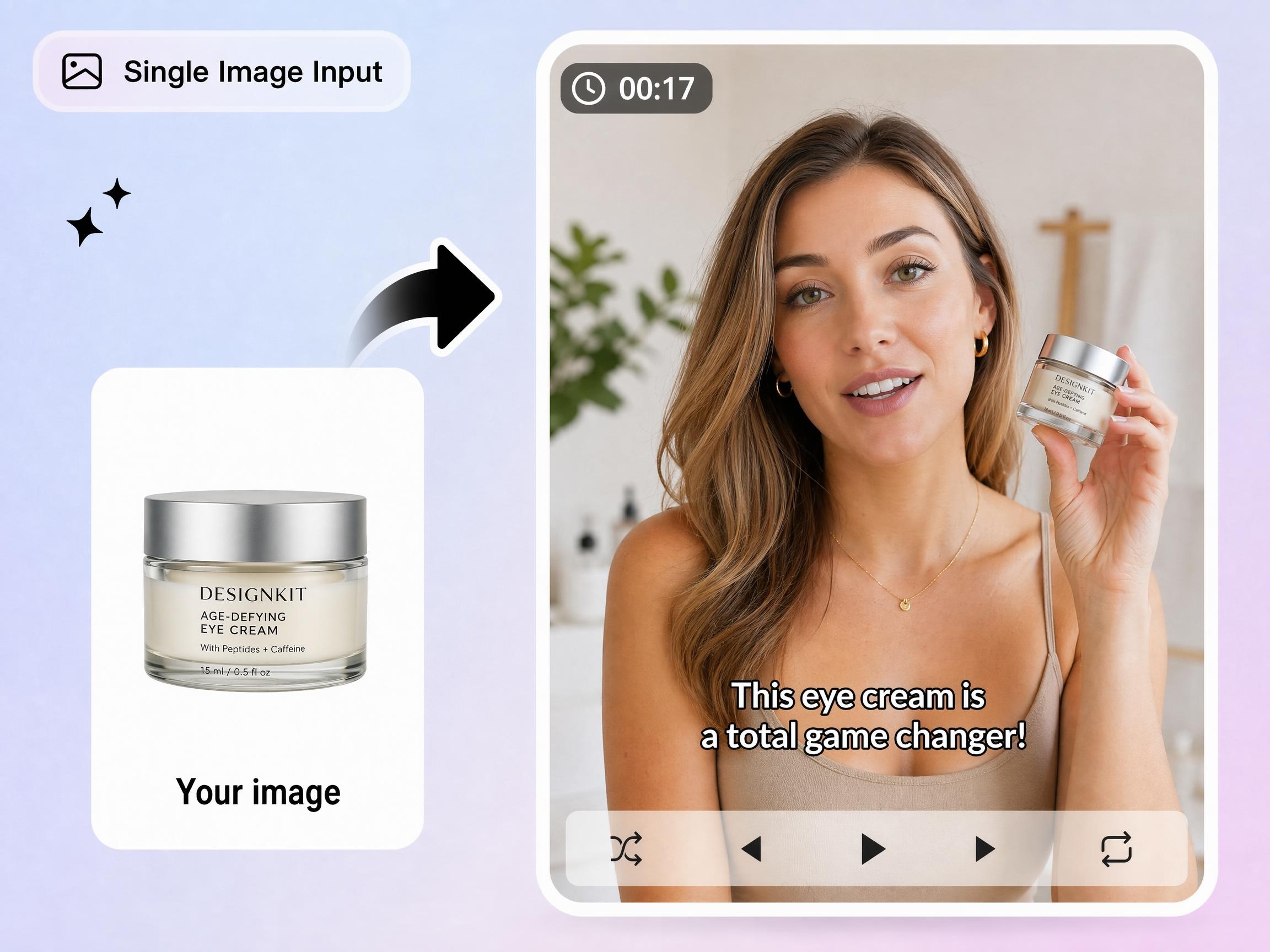 Product video variation for ecommerce