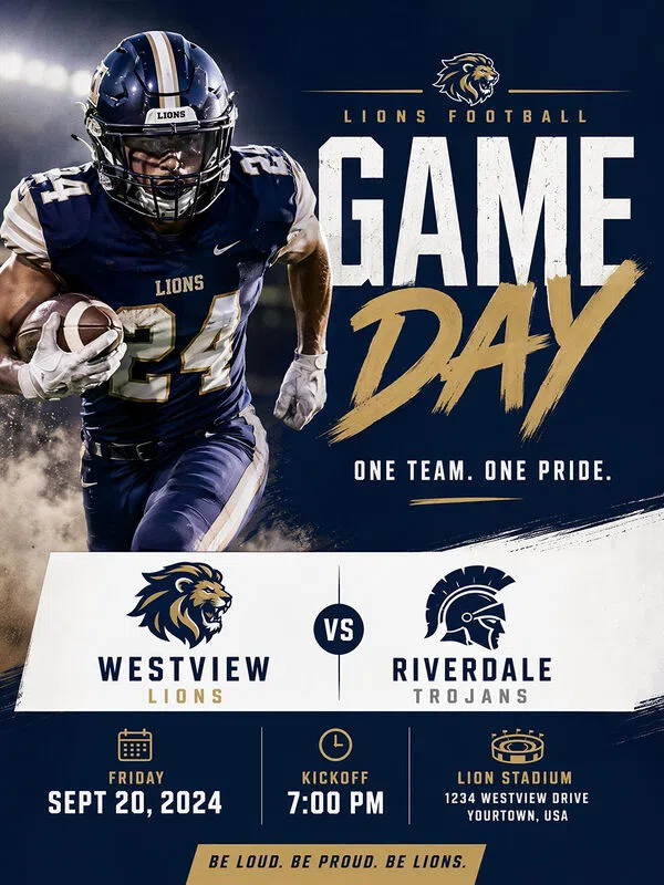 AI Generated Game Day Poster