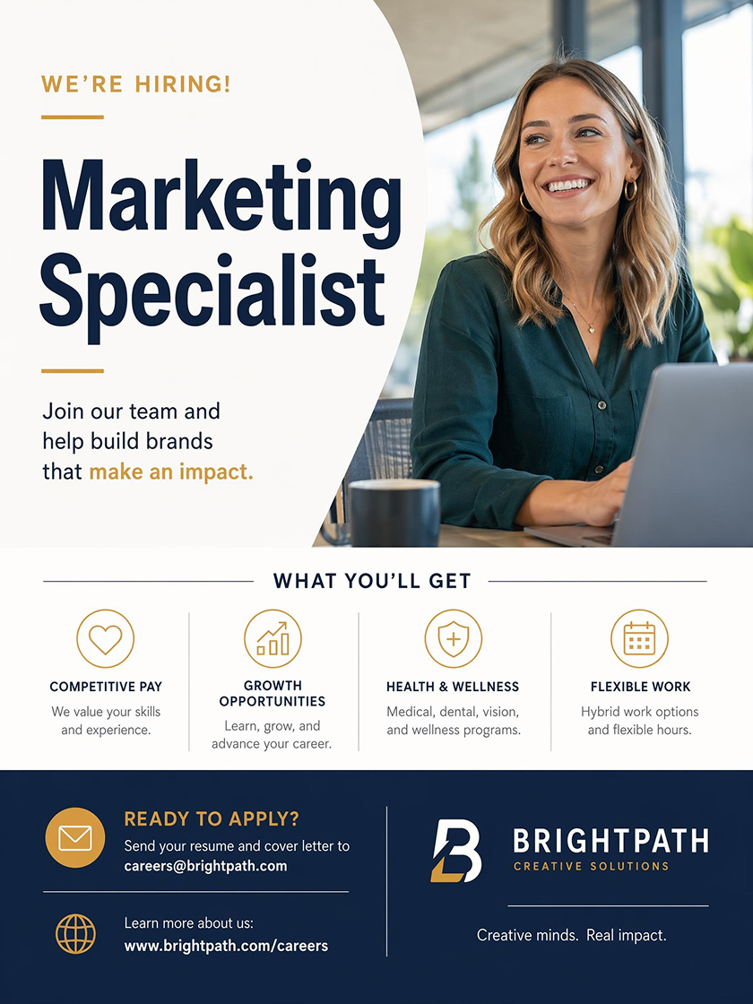 AI Generated Recruitment Flyer