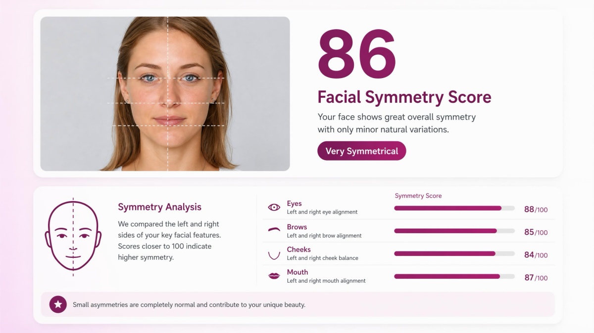 Measure facial symmetry