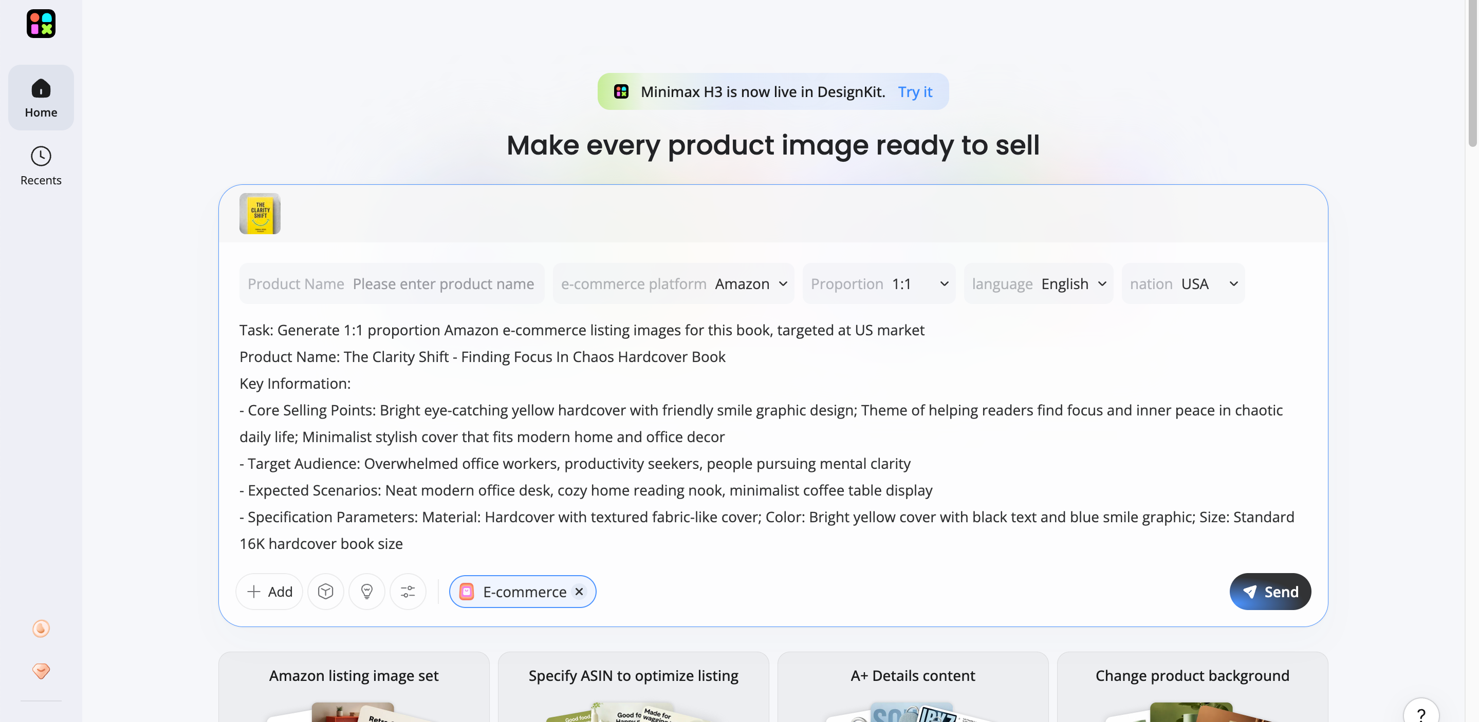 How to create Amazon book listing images with Designkit Create listing and marketing visuals