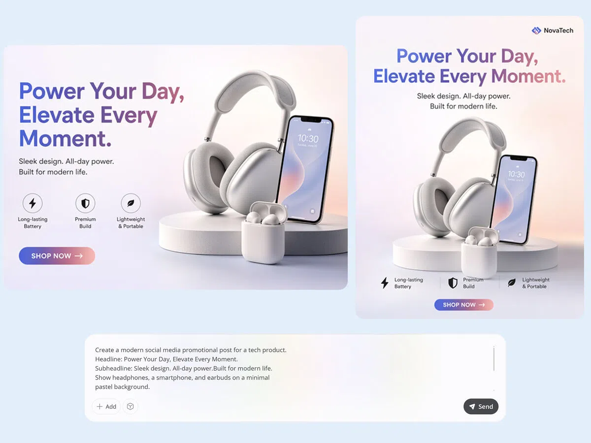 Create Ad and Social Visuals From Text