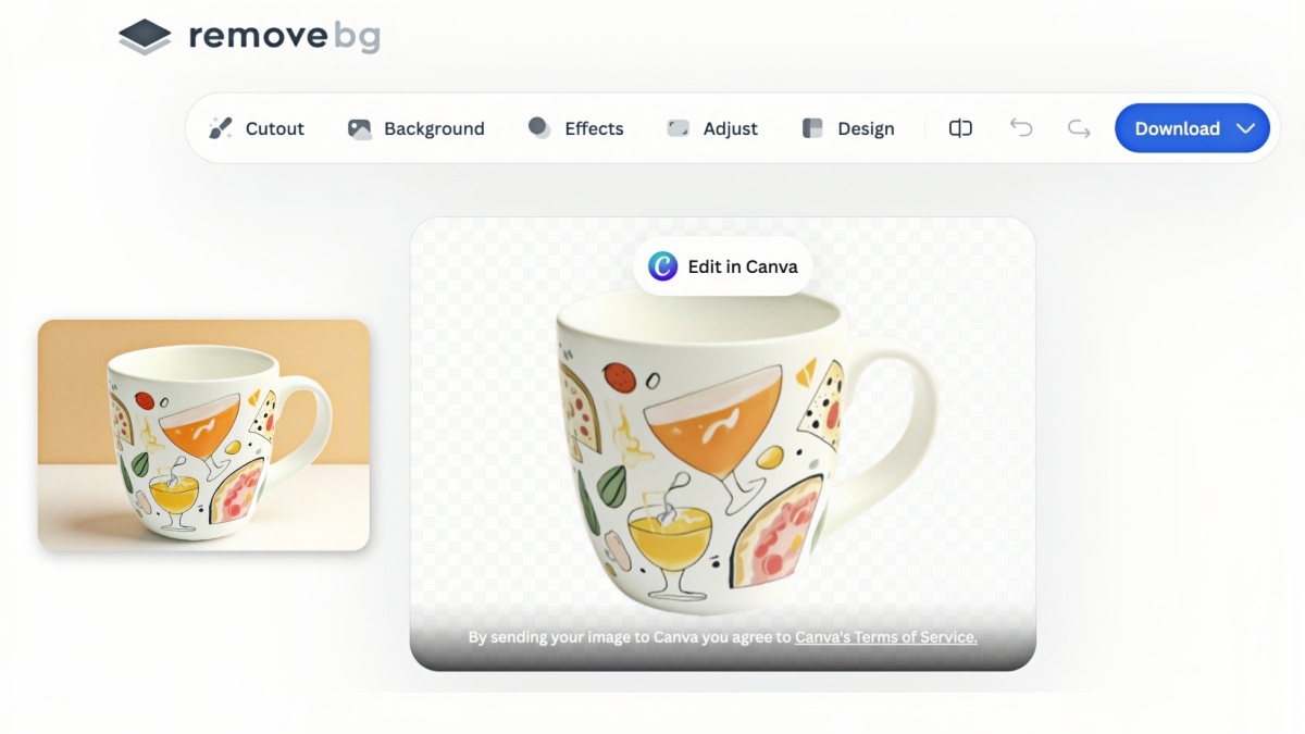 remove.bg removes background for Mug remove.bg removes background for Mug