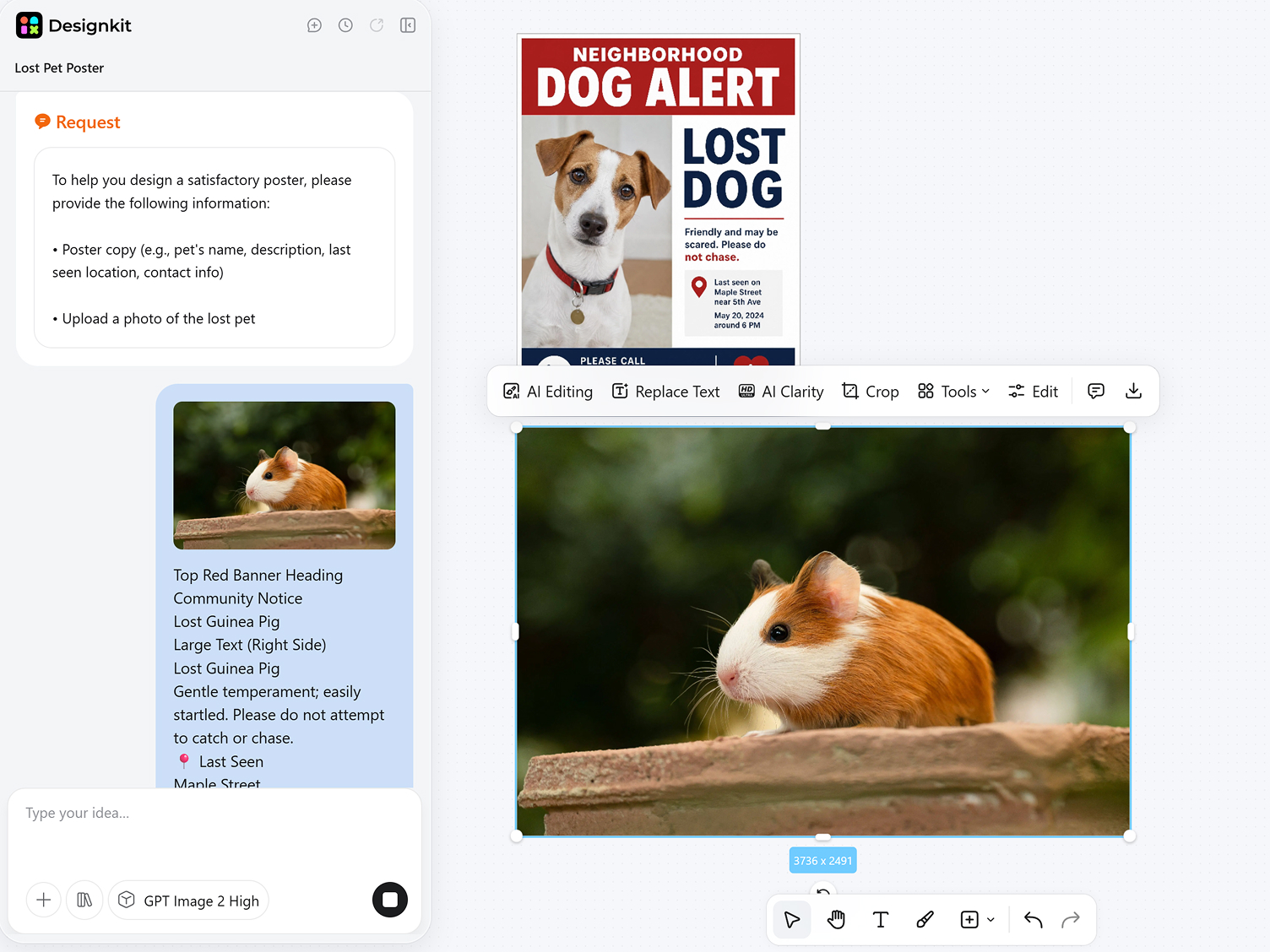 How to Make a Missing Pet Poster With AI