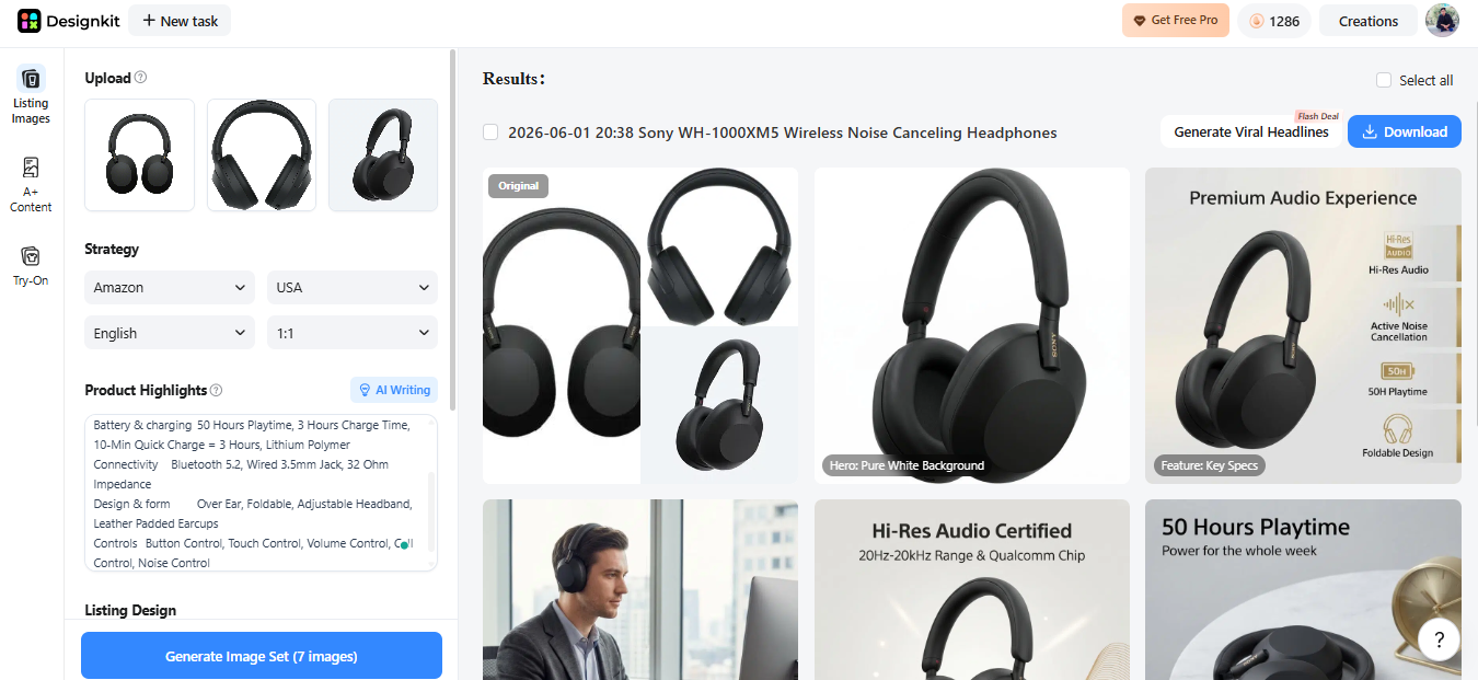 designkit amazon ai listing generator 