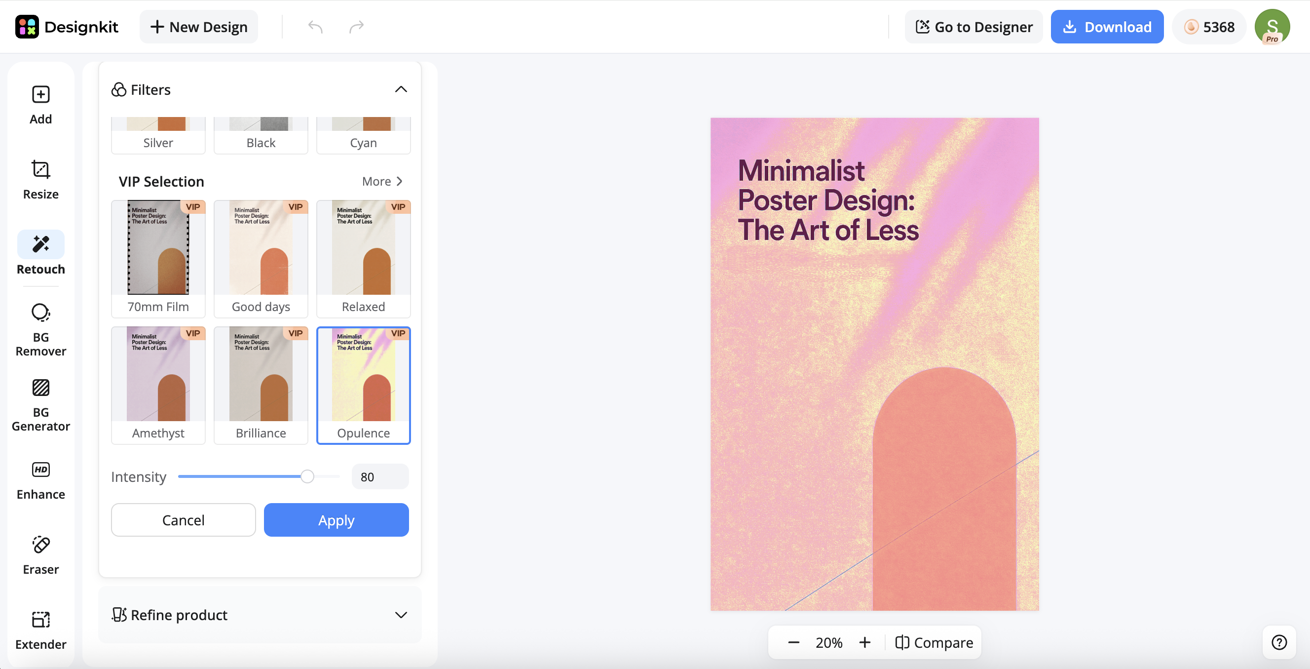 Adding filters to a minimalist poster Adding filters to a minimalist poster