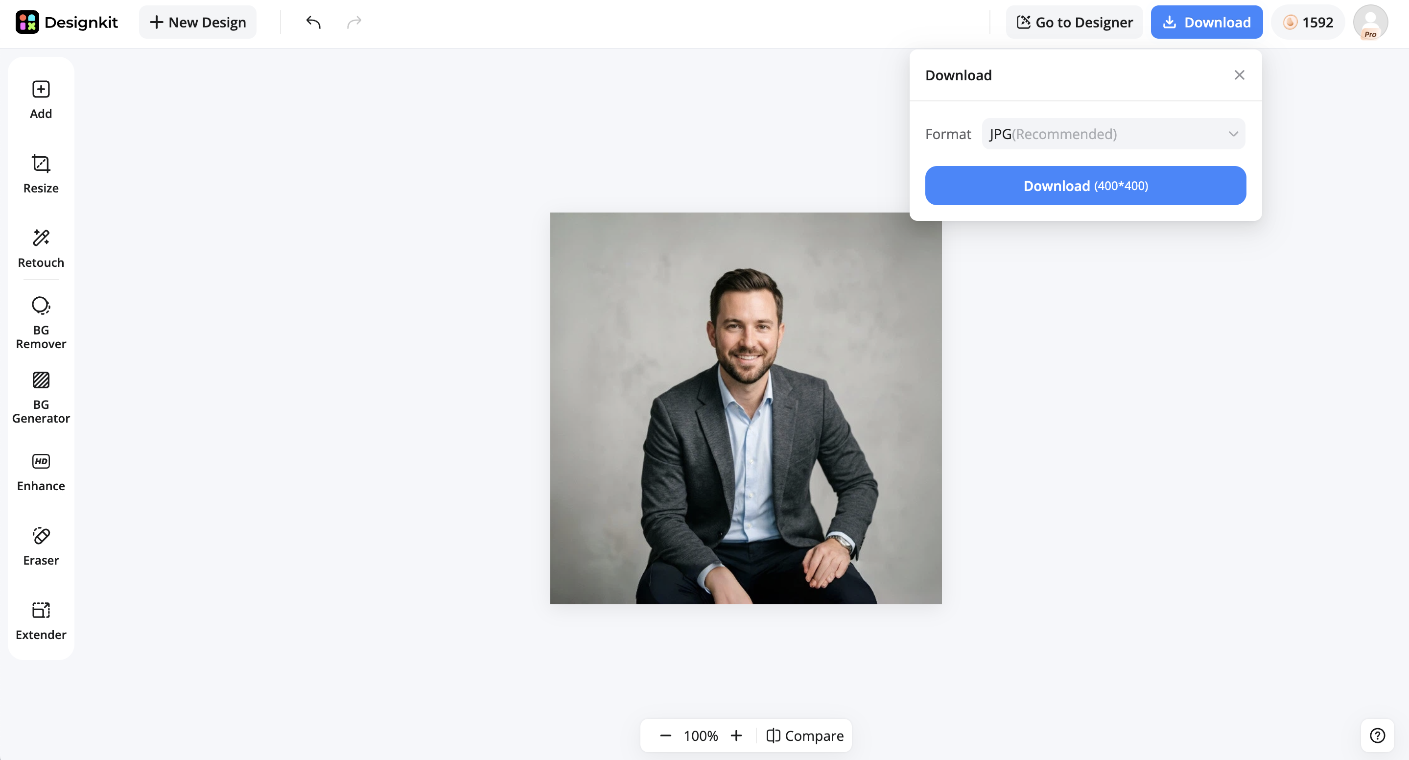 Export Your LinkedIn-Ready Image