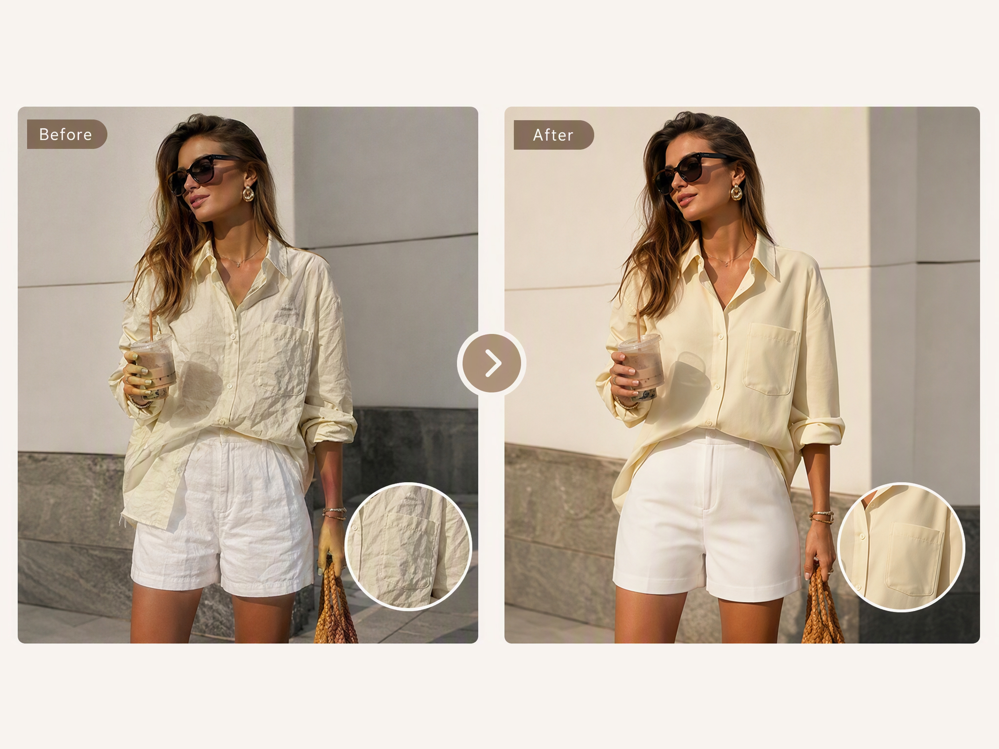 Prepare Outfit Photos for Social Media Content