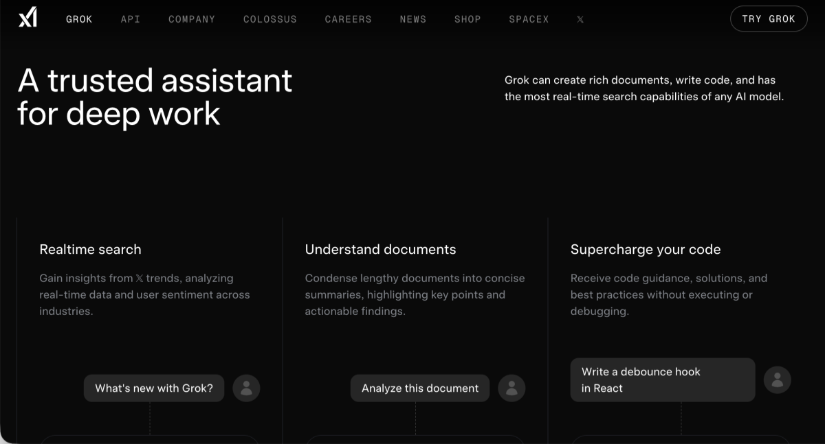 real-time search grok ai