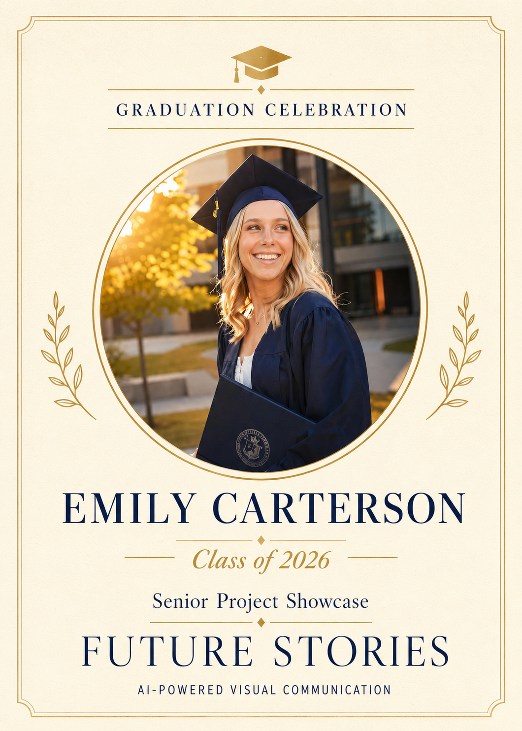 graduation girl poster