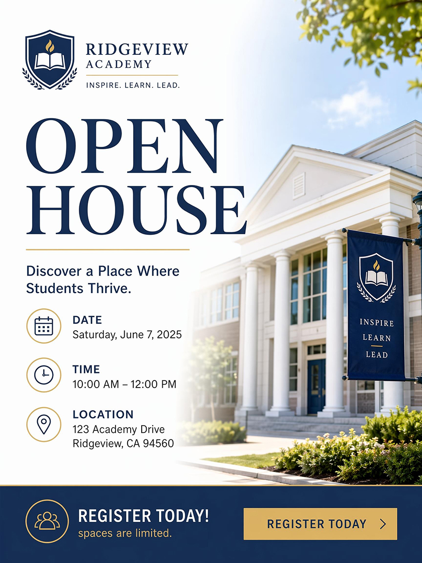 ai generated open day poster 