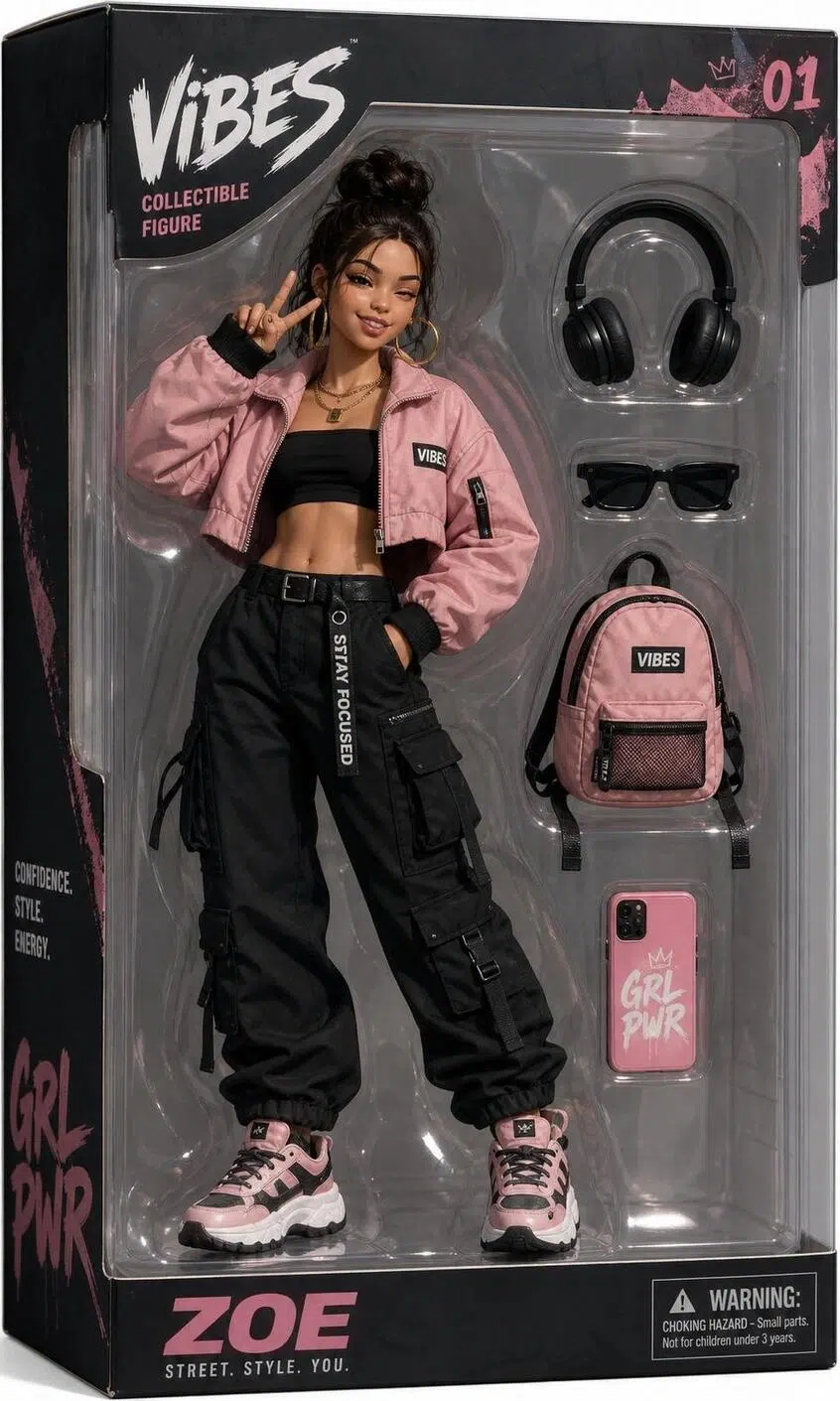 Streetwear Girl Action Figure