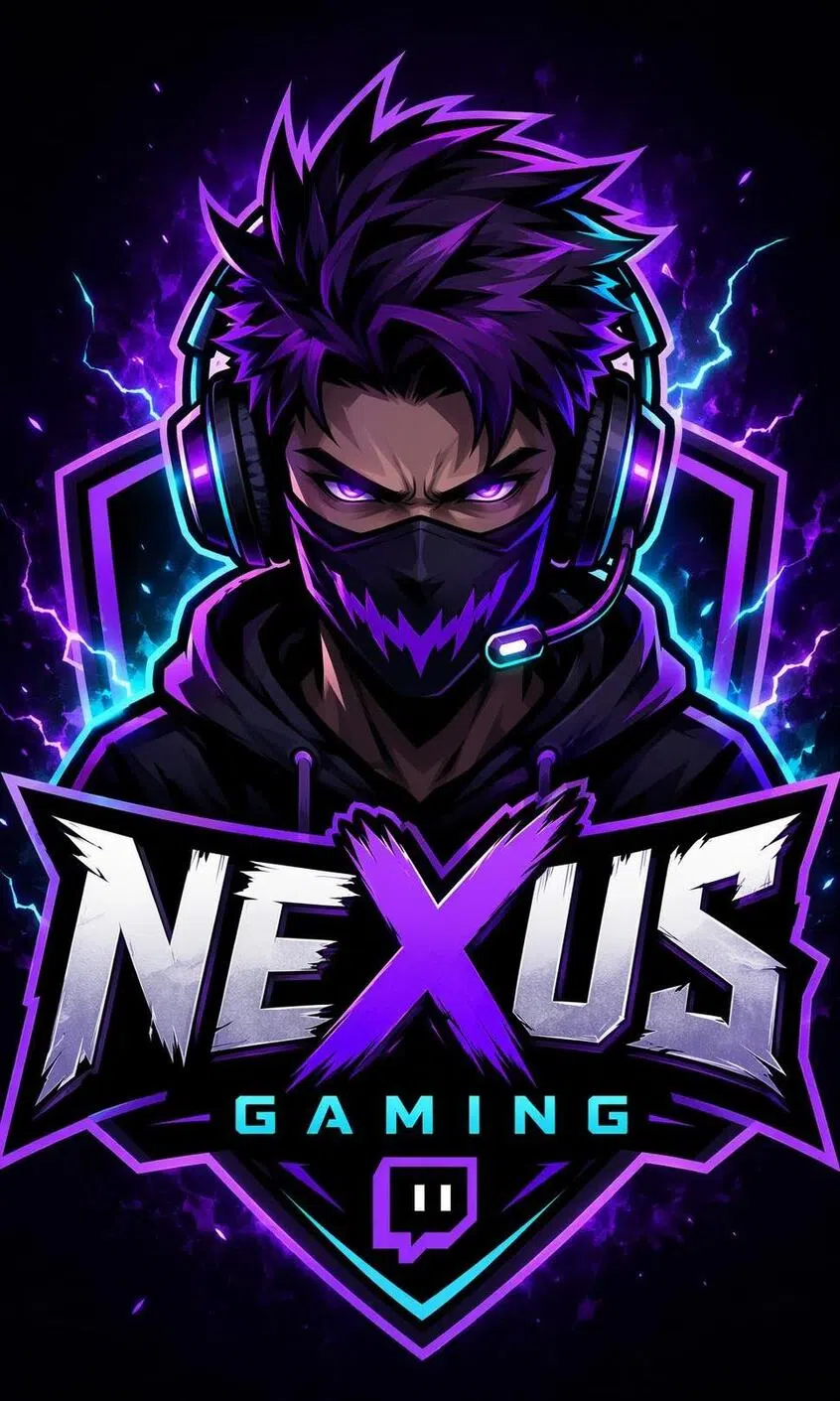 Neon Streamer Mascot Logo