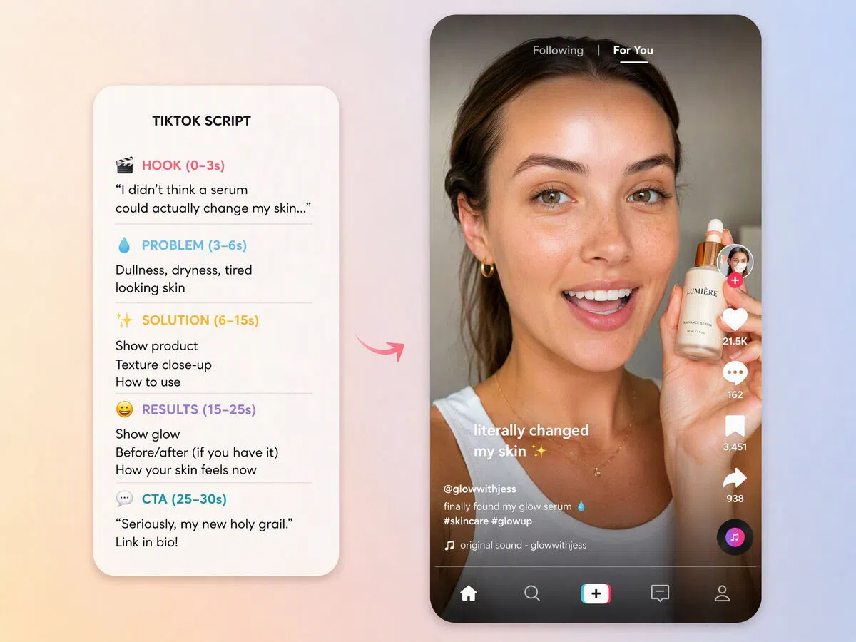 Create UGC-Style TikTok Videos From Scripts