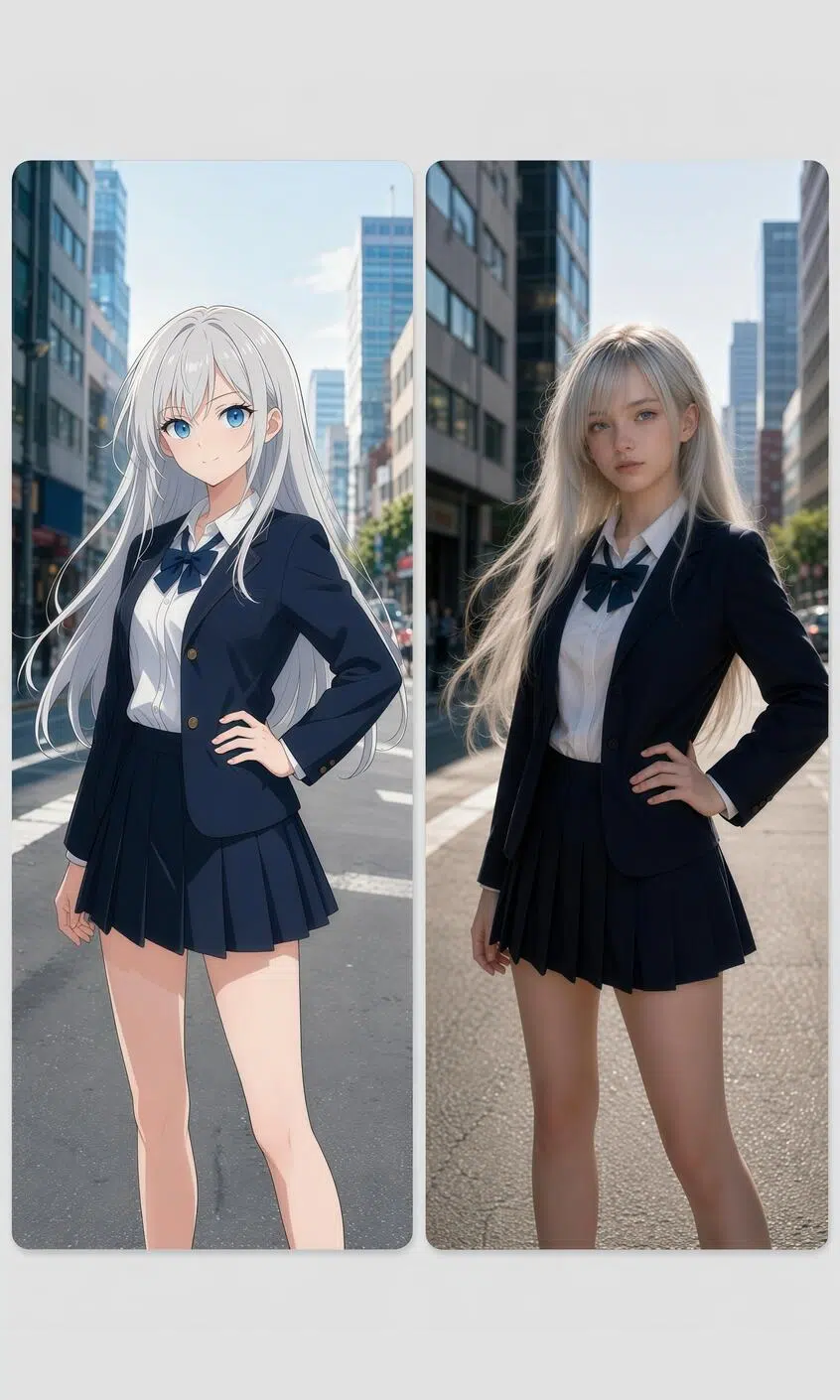Anime Character to Real Human