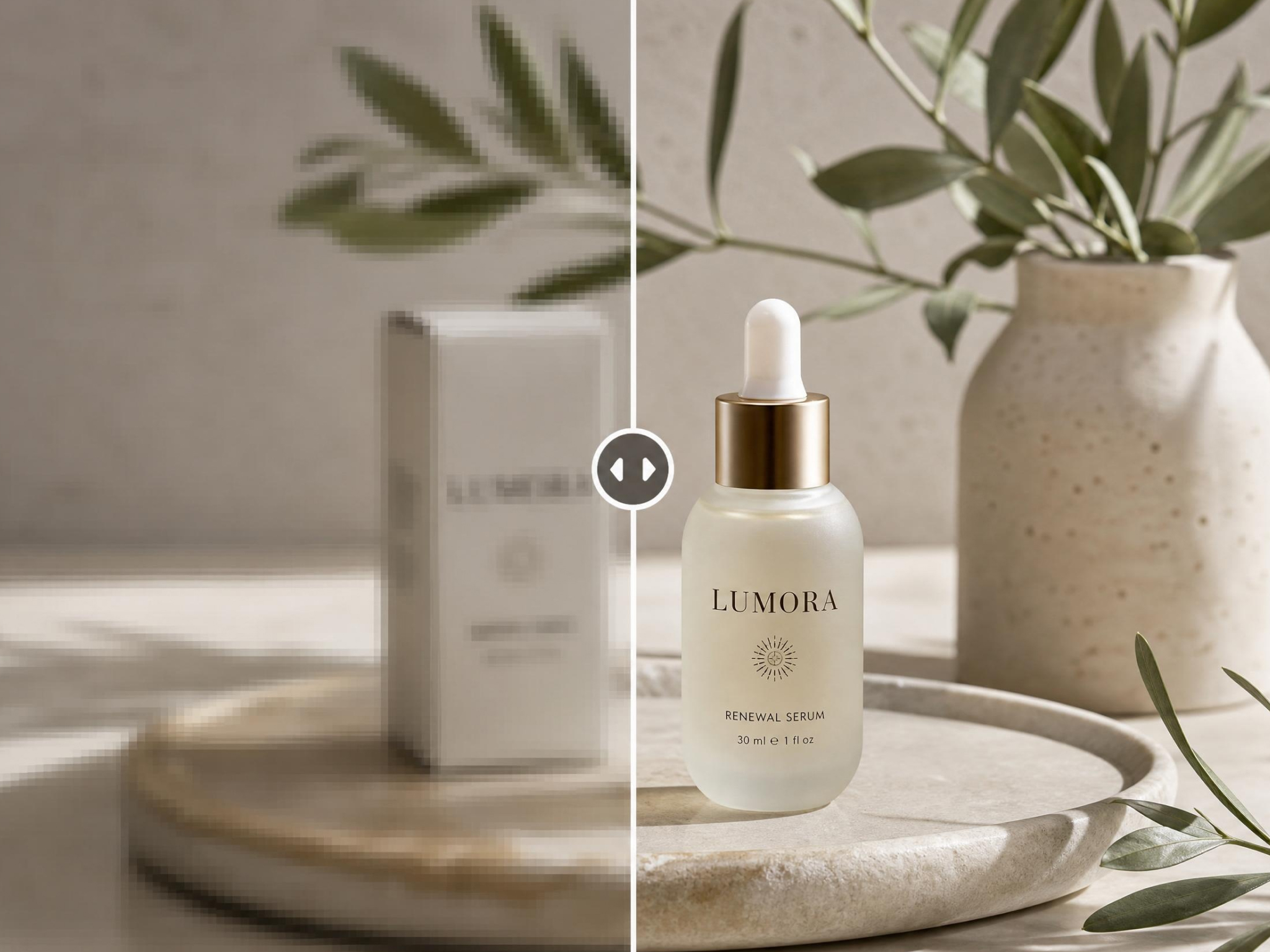 Sharpen product images to show texture and details