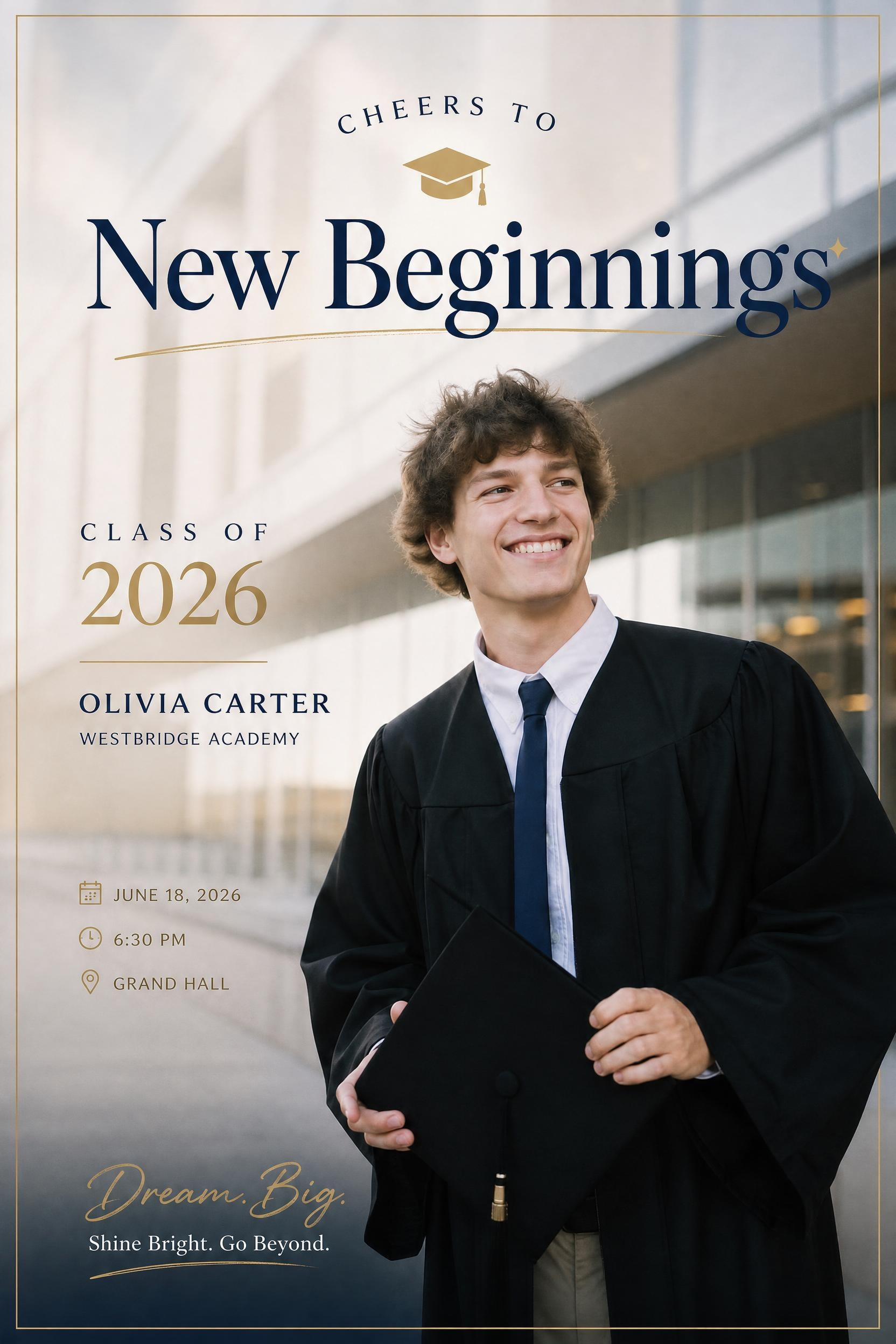 graduation boy poster