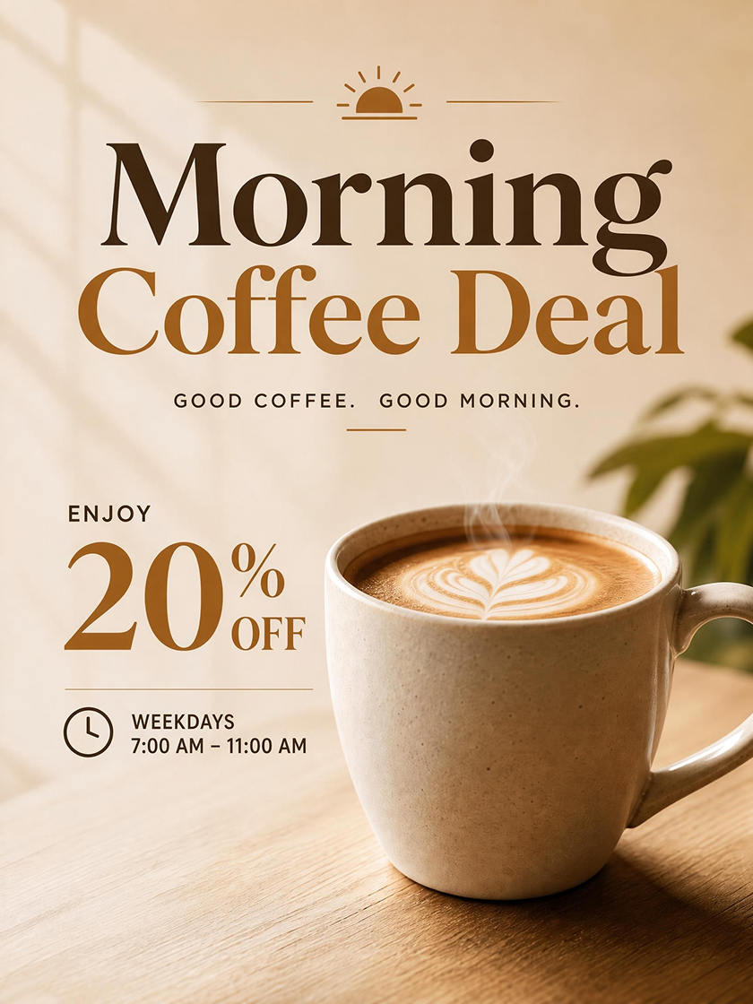 AI Generated Coffee Promotion Poster