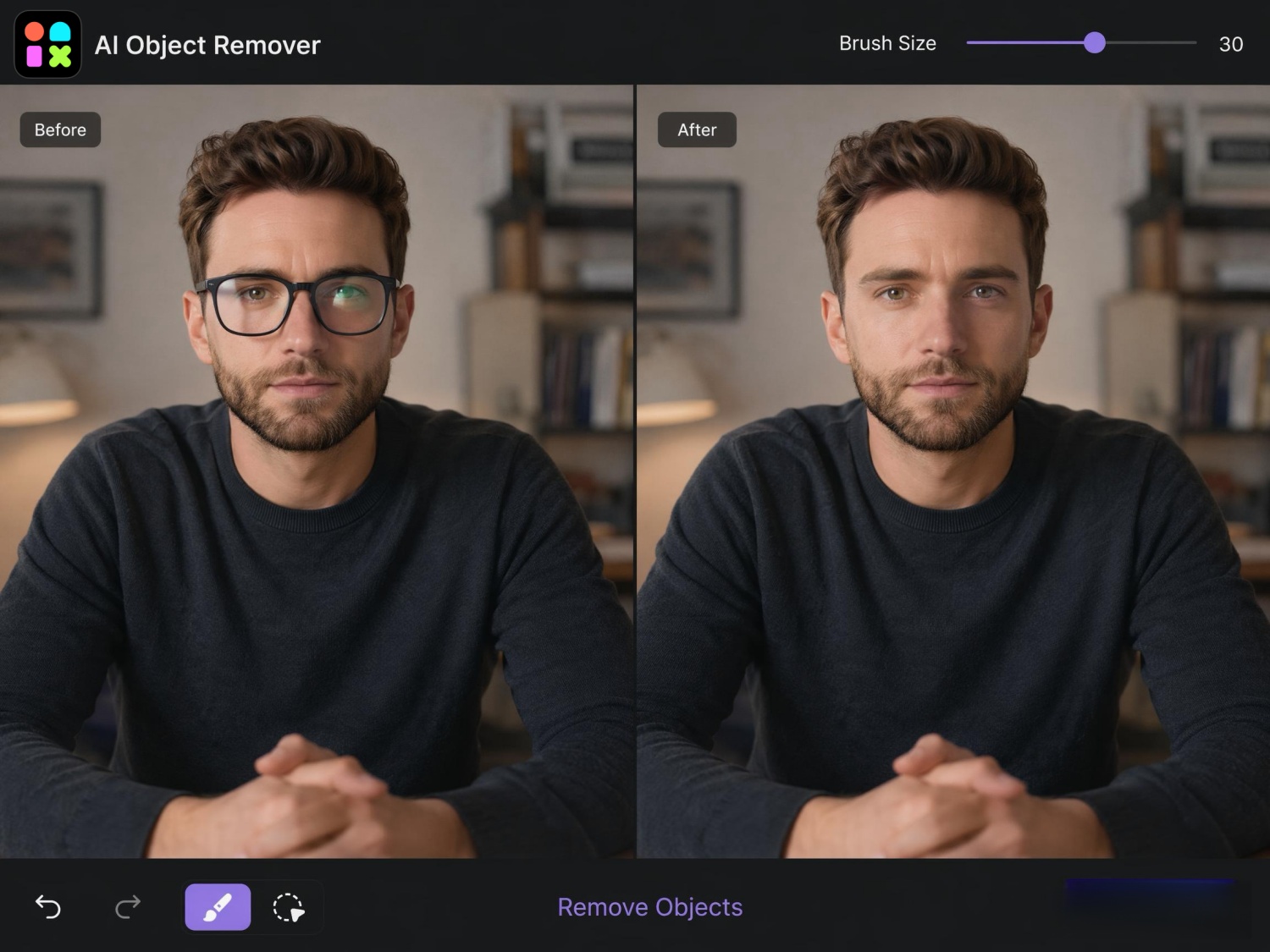 Remove Glasses or Objects