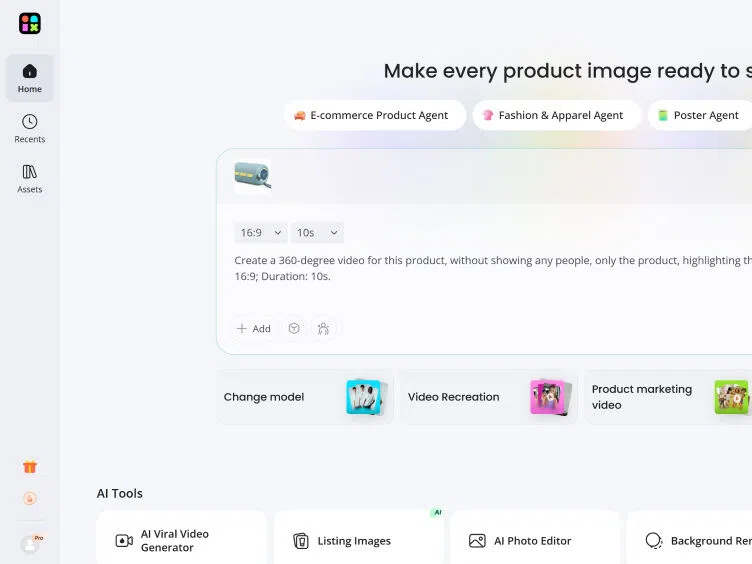 Upload Your Product Image and Set Video Goal