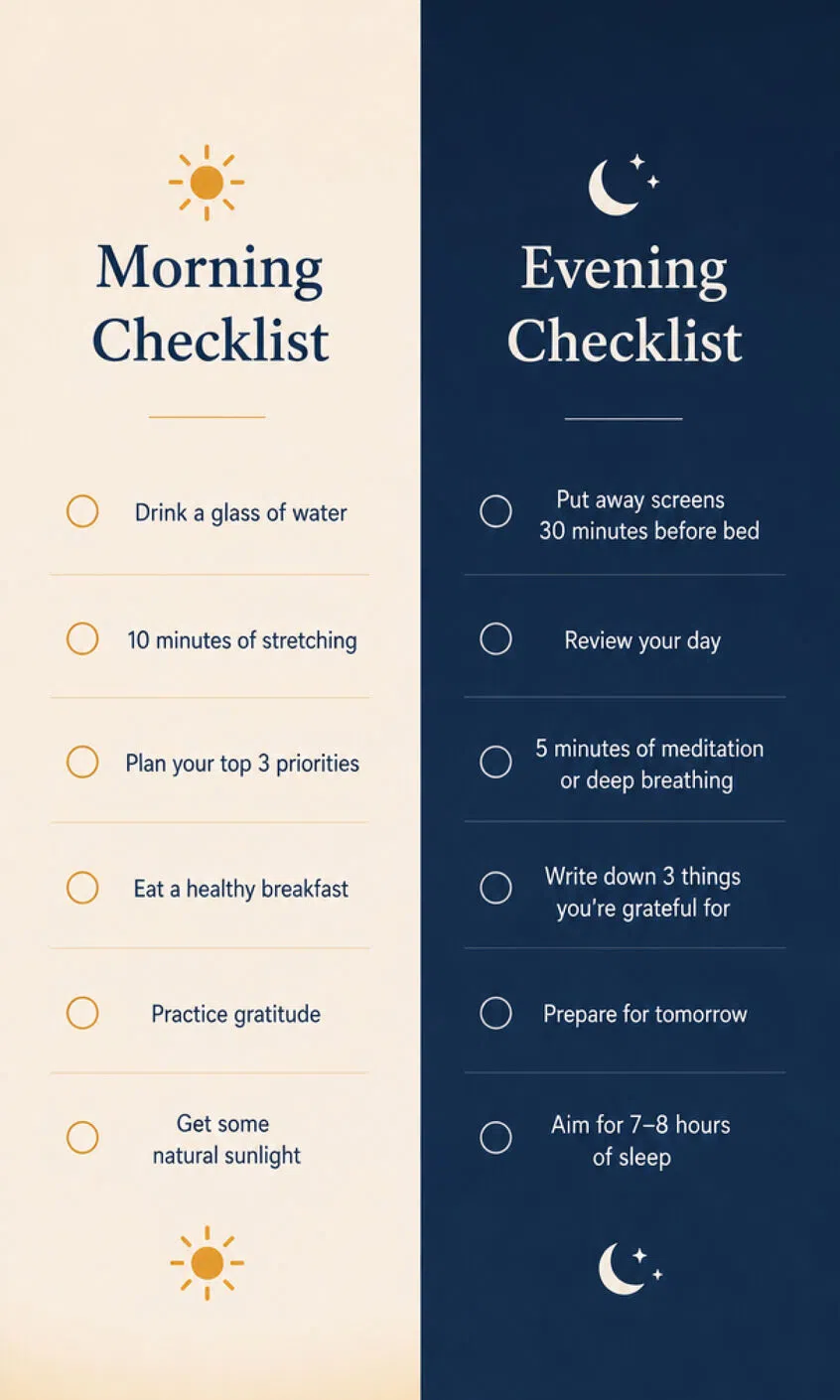 Morning and Evening Checklist