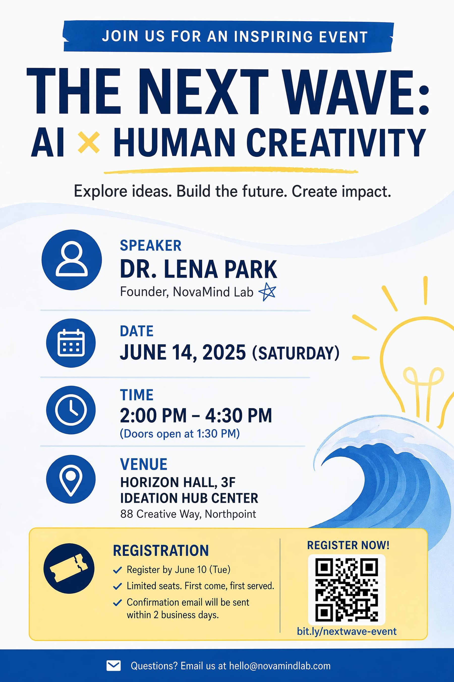 AI Generated conference flyer