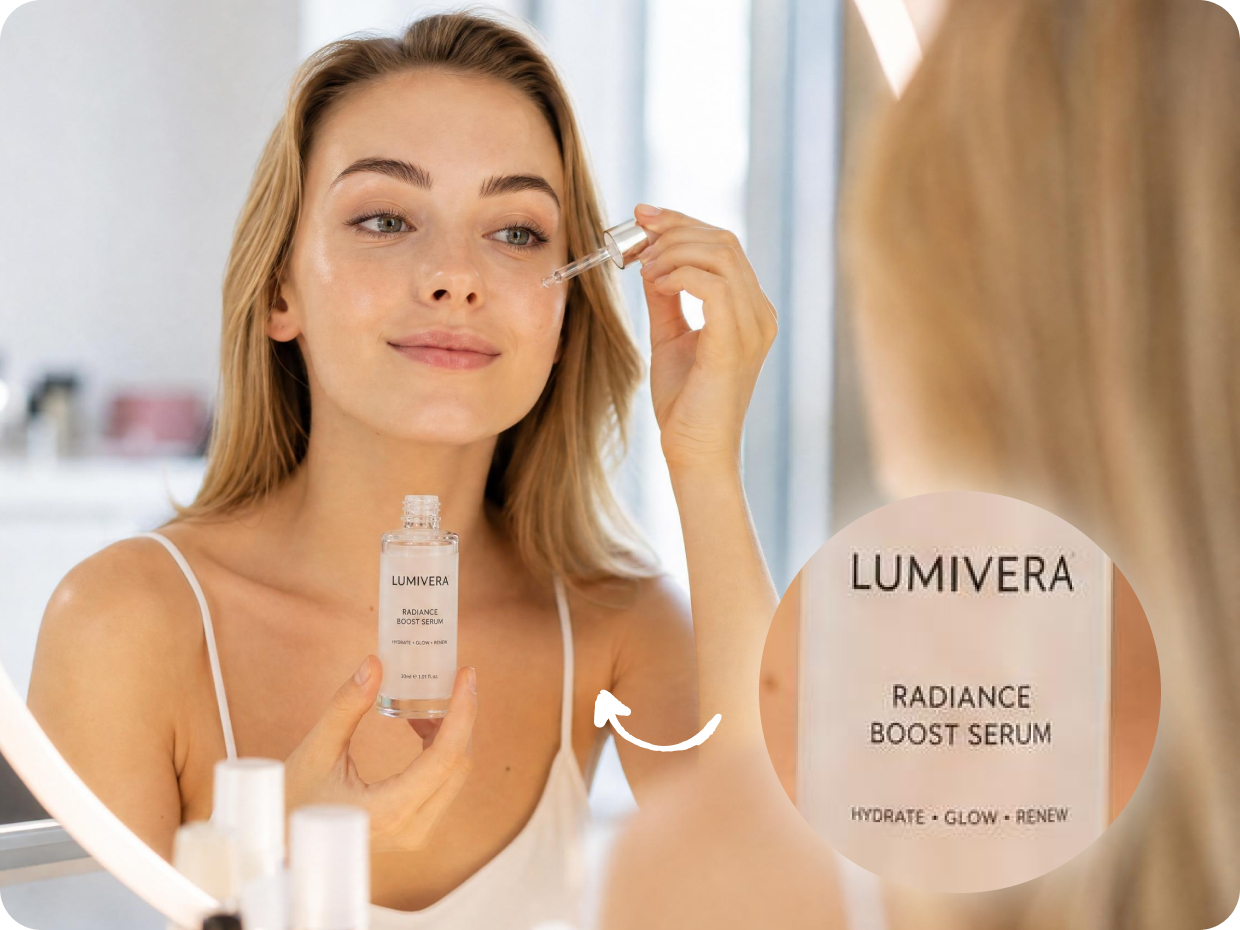 Place Cosmetic Products in Realistic Lifestyle Scenes