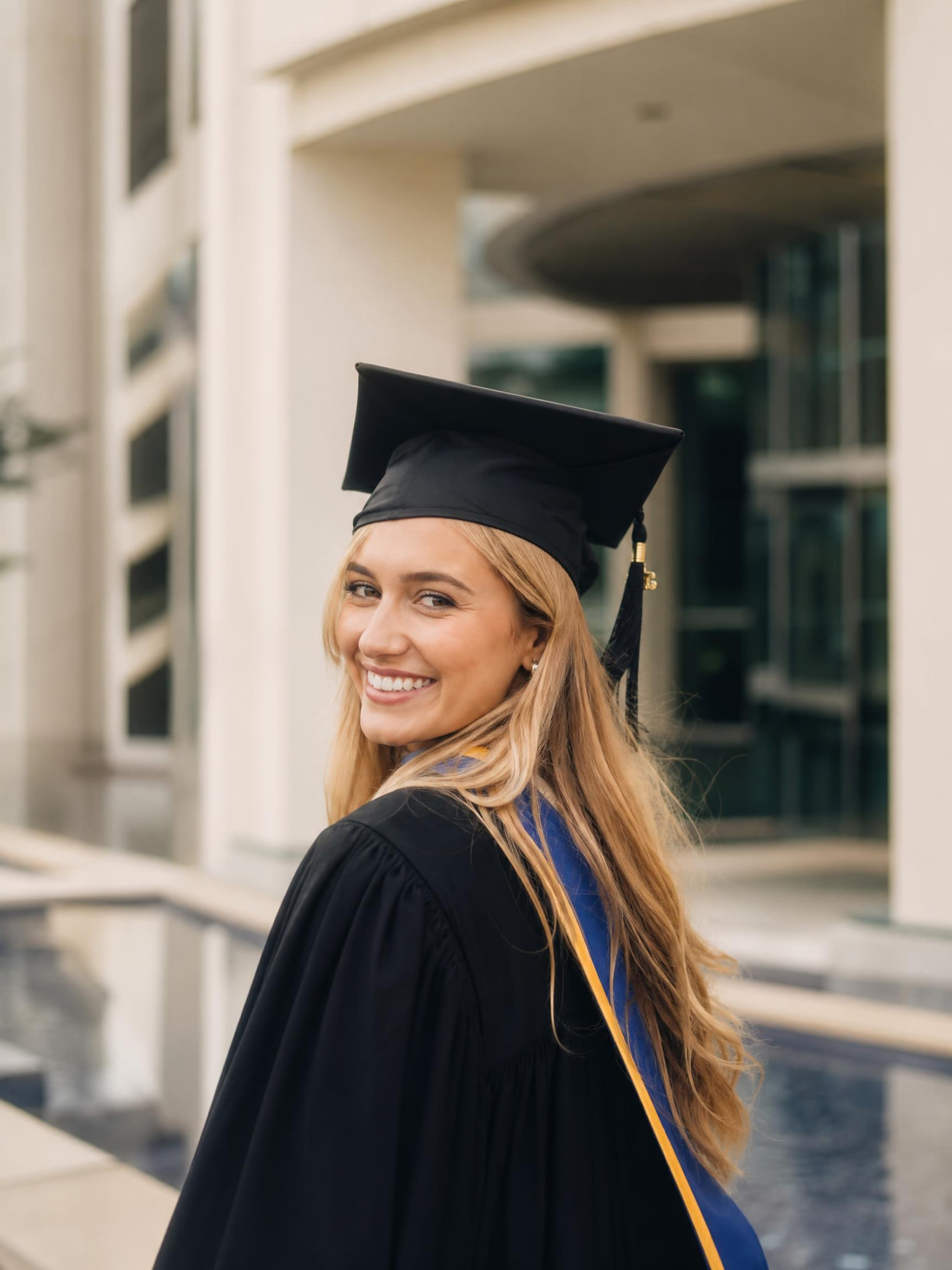 graduation girl portrait