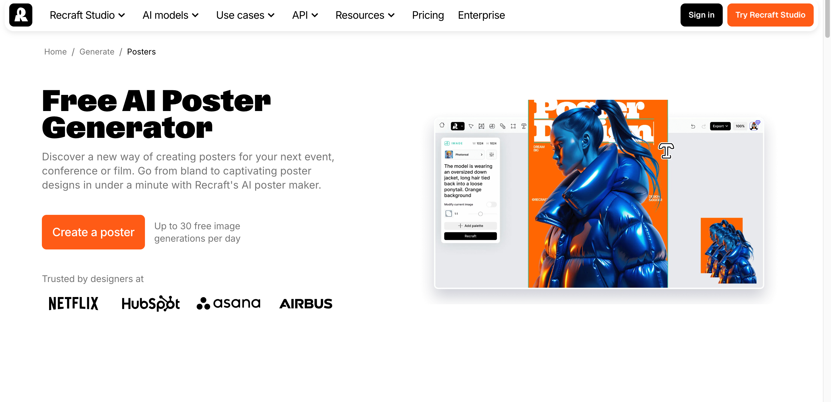 Best AI Poster Generators in 2026 Recraft AI