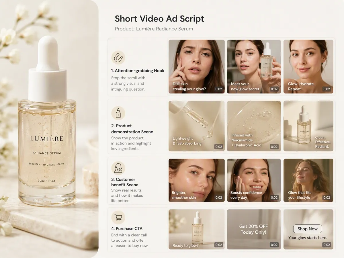 Create Hooks, Scenes, and CTAs for Short-Form Ads