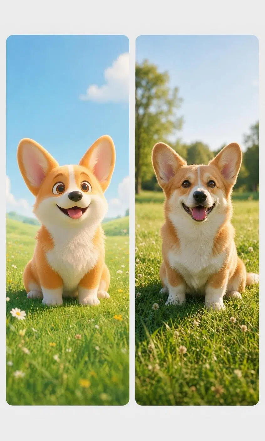 Cartoon Pet to Realistic Animal