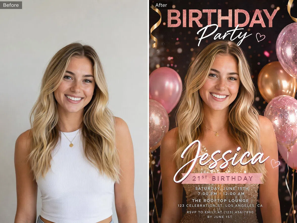 AI Turns Birthday Photos into Personalized Posters
