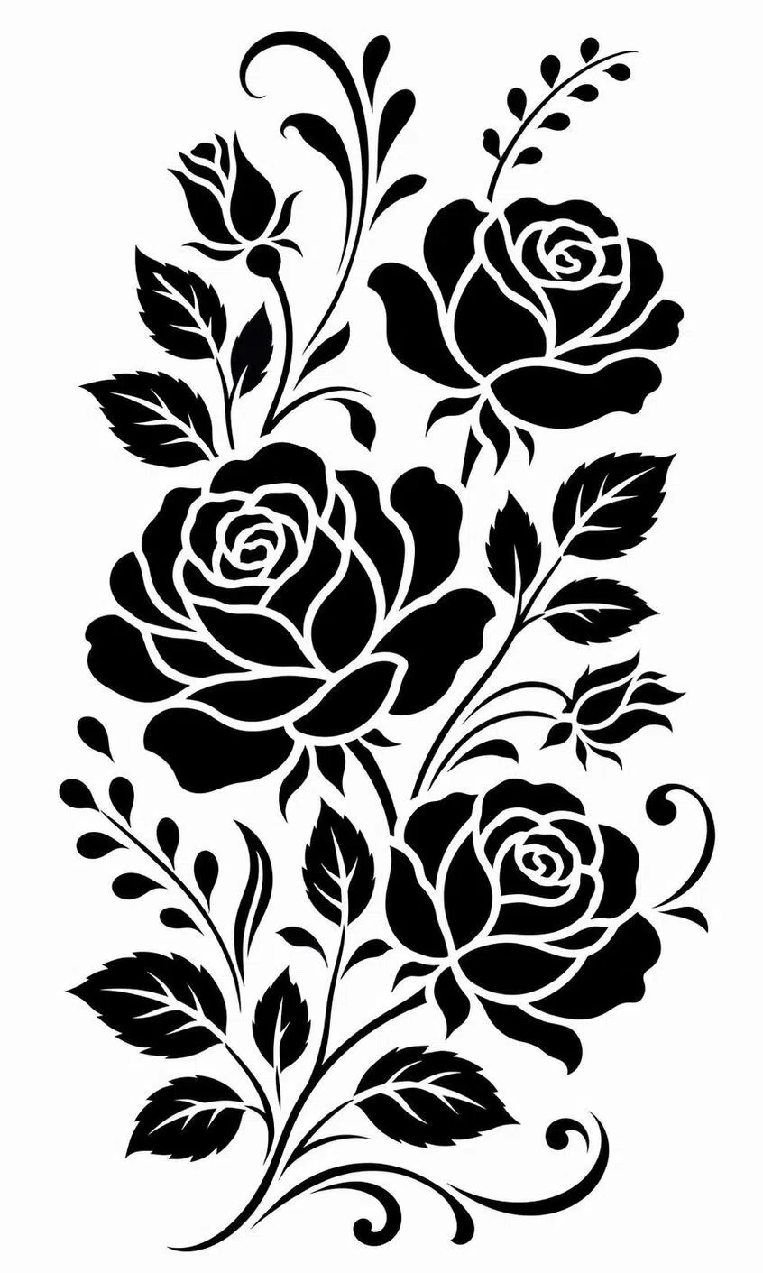 Floral Stencil Design
