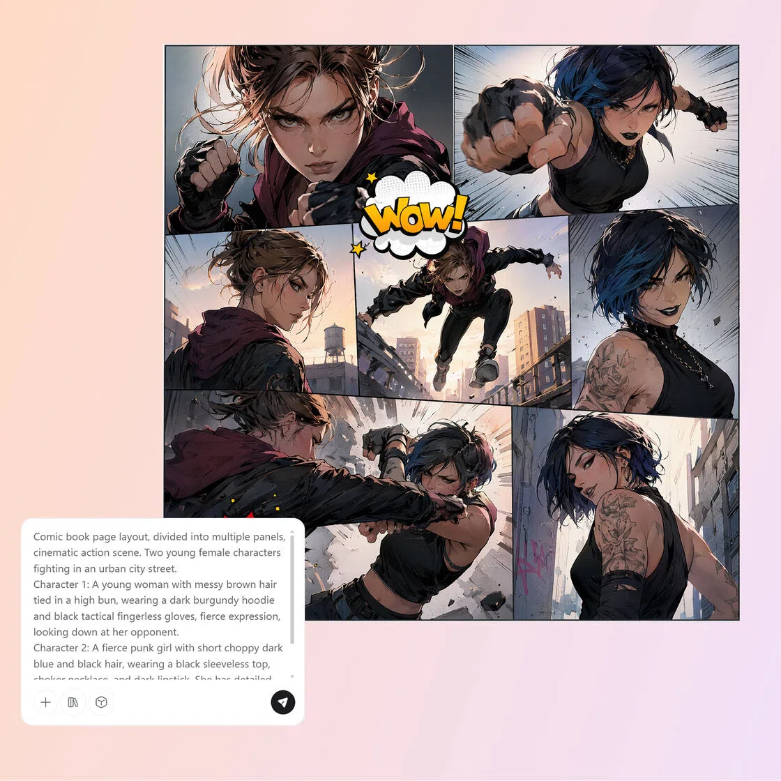 Generate comic book from text