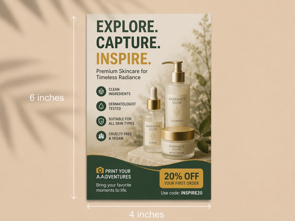 4x6 size for marketing printing